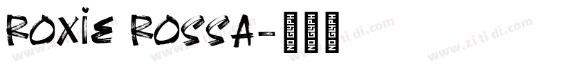 roxie rossa字体转换